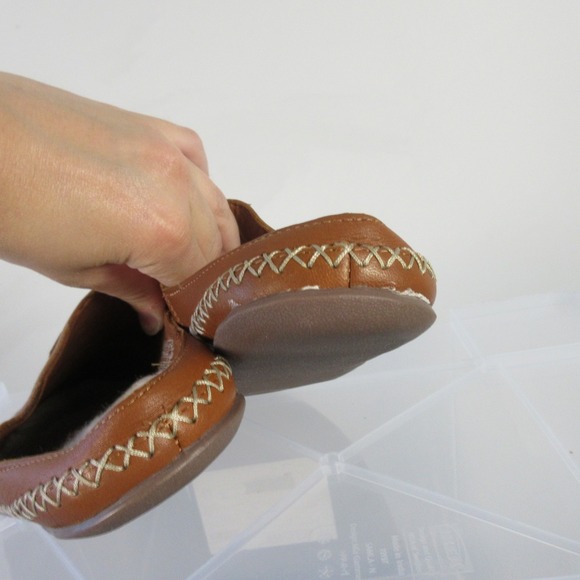 UGG Tamara Slippers Loafer Mules Shoes Slip On Women 7 Brown Leather Outdoor 428 - Picture 7 of 10